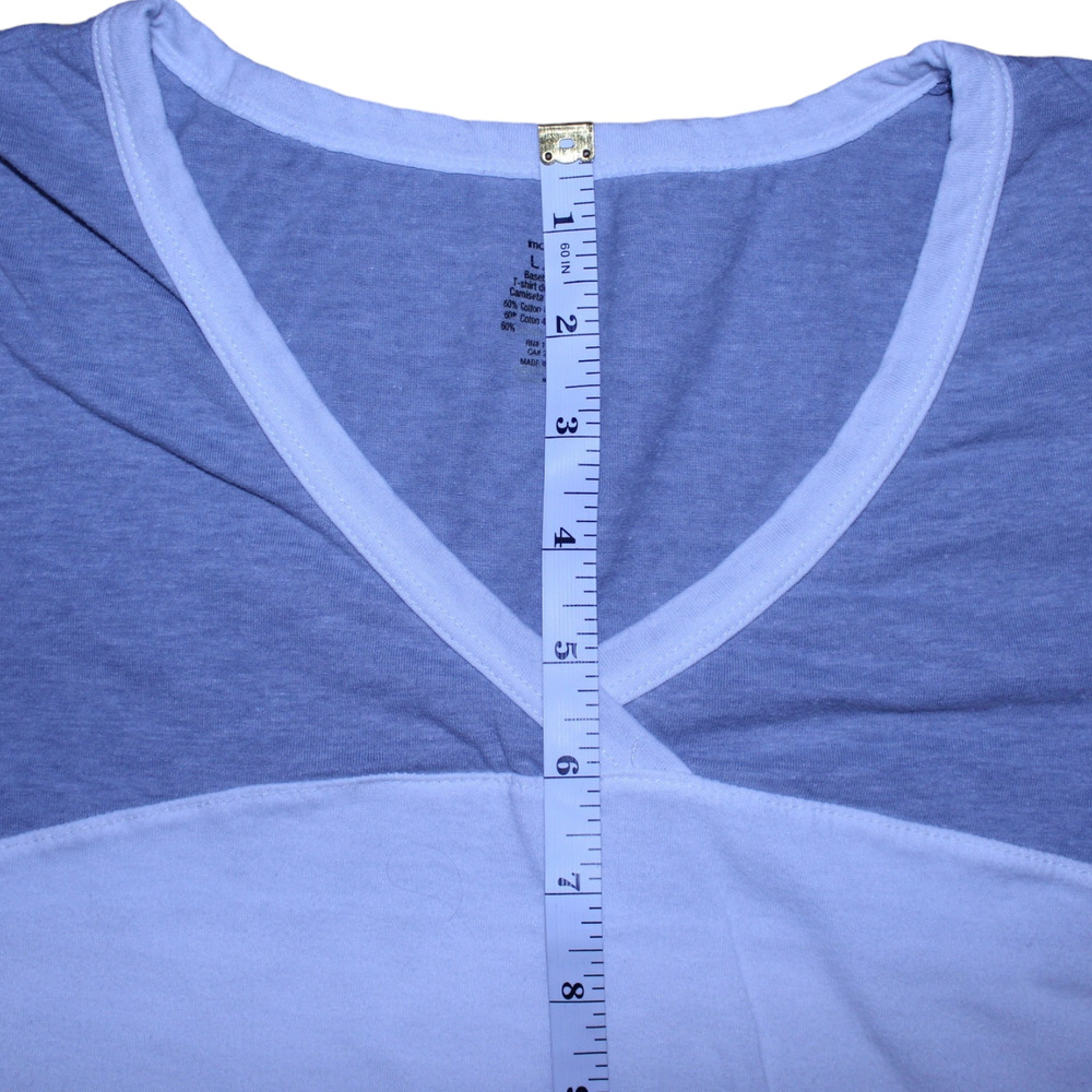 Imagin8 Womens White Grey Baseball Tee Large - Picture 7 of 9